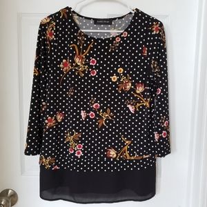Ivanka Trump Polka Dot Blouse Size Medium
